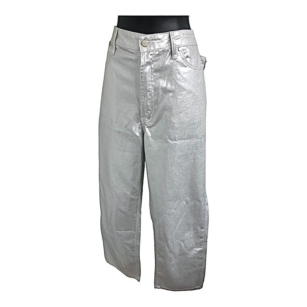 Rebecca Minkoff silver shimmery crystal studded pants size 16 brand new